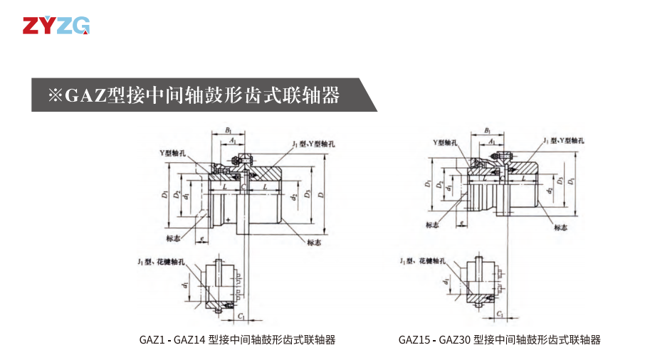 GAZ  型接中間軸鼓形齒式聯(lián)軸器